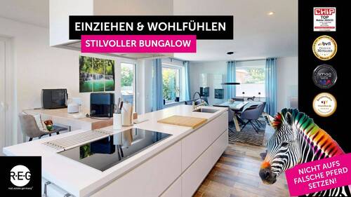 Bild 1 - Bezugsfertiger Bungalow mit ausgebautem Keller Doppelgarage Garten in Wunstorf Großenheidorn LTG 62
