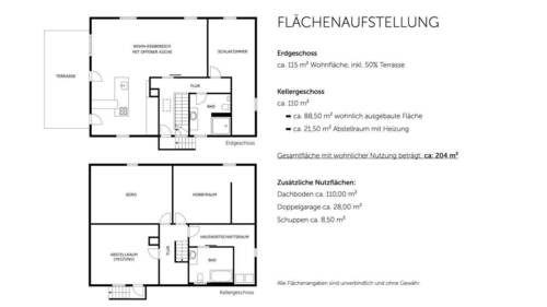 Flächen - 4 Zimmer Bungalow in Wunstorf