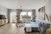 Wohnzimmer - Doppelhaushälfte mit 118,00 m² in Naunhof zum Kaufen
