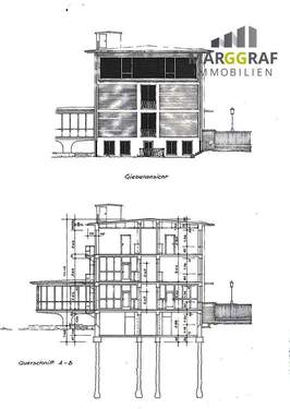 Bürogebäude Zeichnungen Giebelseiten - 