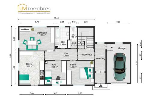 EG-GrundR - 6 Zimmer Mehrfamilienhaus, Wohnhaus zum Kaufen in Polling