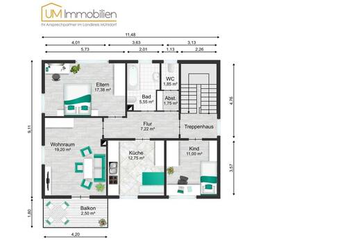 OG-GrundR - 6 Zimmer Mehrfamilienhaus, Wohnhaus in Polling