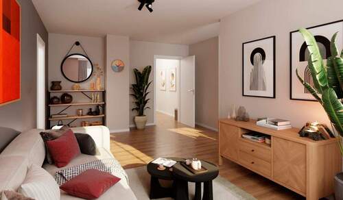Wohnzimmer - 2 Zimmer Etagenwohnung zum Kaufen in Berlin