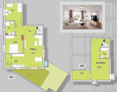 Gartenwohnung mit Terrasse und 4Z. - Sofort frei - Neubau Gartenwohnung - 4 Zimmer 