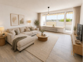 Wohnzimmer visualisiert - Dachterrasse, Licht und Raum für Ihr neues Zuhause