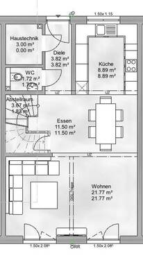 Reihenmittelhaus EG (Nr. 2) - 5 Zimmer Reihenmittelhaus in Siefersheim
