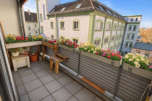 Balkon - 2 Zimmer Etagenwohnung in Leipzig