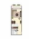 Grundriss - Etagenwohnung mit 31,30 m² in Erfurt zur Miete