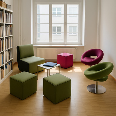 Gemütliche Lounge für lockere Gespräche & entspanntes Arbeiten – - Zwei ruhige Schreibtischplätze im Glockenbachviertel - sofort verfügbar