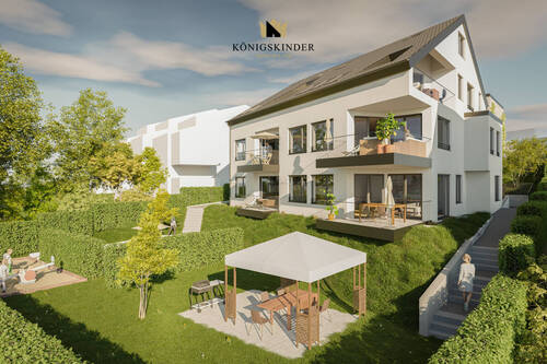 Visu Gartenseite - Etagenwohnung mit 105,70 m² in Stuttgart / Feuerbach zum Kaufen