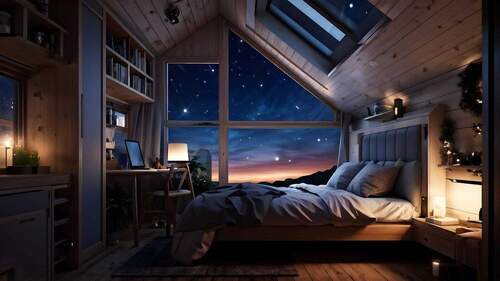 Sternhimmel bei Nacht - 4 Zimmer Mehrfamilienhaus, Wohnhaus in Neuenbürg
