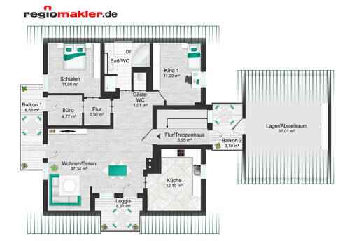 Dachgeschoss - 