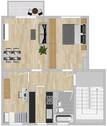 Grundriss - 3 Zimmer Etagenwohnung in Riesa