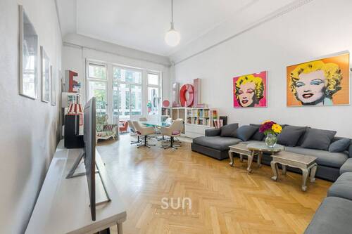 Wohnzimmer-ORIGINAL-edit Kopie - 4 Zimmer Etagenwohnung zum Kaufen in Frankfurt