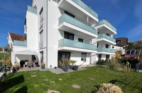 Garten Ansicht 2 - Lichtdurchflutete 2,5 Zimmer-Erdgeschoss-Wohnung mit Garten und Stellplatz in Konstanz-Dettingen