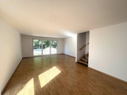 Wohnzimmer - Einziehen und Wohlfühlen- Neubau- Doppelhaushälfte in ruhiger Lage mit schönem Garten!