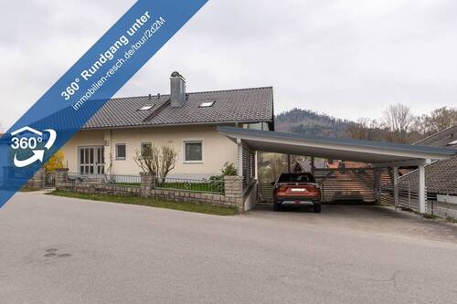 360°-Rundgang Außenansicht - Großzügiges Zweifamilienhaus in Hauzenberg
