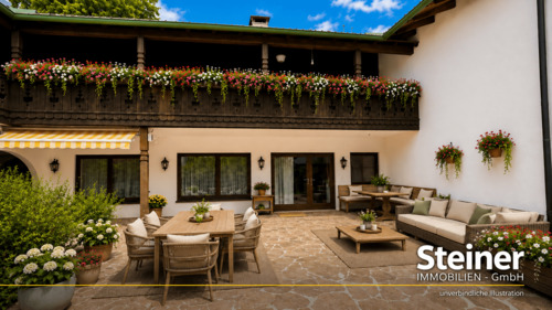 Terrasse/Unverbindliche Illustration - Terrassenwohnung in Grainau zum Kaufen