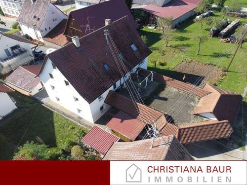 Drohnenansicht - GENERATIONENWOHNEN: Modernisiertes 3-Familienhaus in HCH-Weilheim