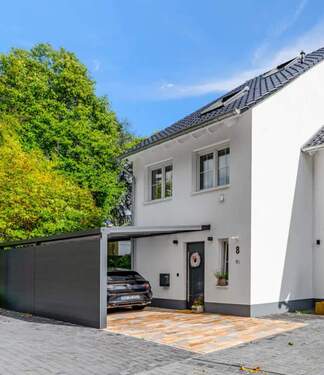 Frontansicht - Nachhaltig & stilvoll: Neubau-Doppelhaushälfte mit offenem Wohnkonzept und Garten