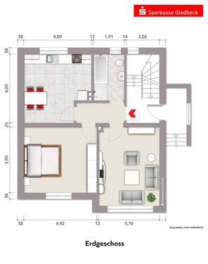 Exposeplan Erdgeschoss - 
