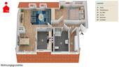 Grundrissvisualisierung - Etagenwohnung mit 65,30 m&sup2; in Emsdetten zum Kaufen