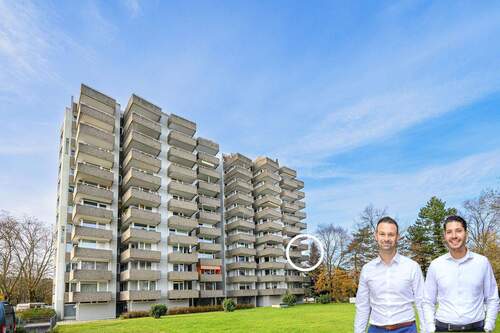 Außenansicht Wohnung - Naturnah Wohnen in Landwasser: Helles Appartement mit großem Balkon direkt am Moosweiher