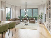 Beispiel-Wohnzimmer - 4 Zimmer Reihenmittelhaus in München