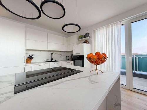 Küche - Rarität in Dörfles-Esbach! Exklusive Dachgeschosswohnung mit Dachterrasse!