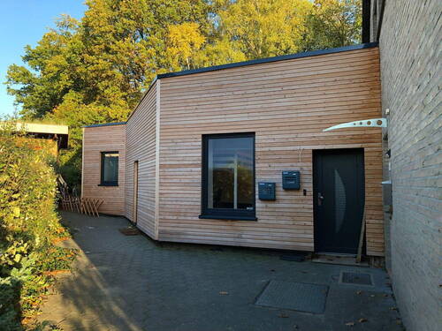 Blick auf den Flachdachteil - 1 Zimmer Mehrfamilienhaus, Wohnhaus in Osnabrück