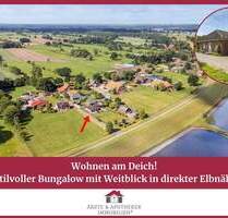 Wohnen am Deich - stilvoller Bungalow mit Weitblick in direkter Elbnähe! - Hittbergen Barförde