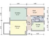 Grundriss - Etagenwohnung mit 61,00 m&sup2; in Zwickau zur Miete