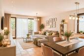 Wohn und Essbereich_gestagt - 4 Zimmer Etagenwohnung zum Kaufen in Augsburg