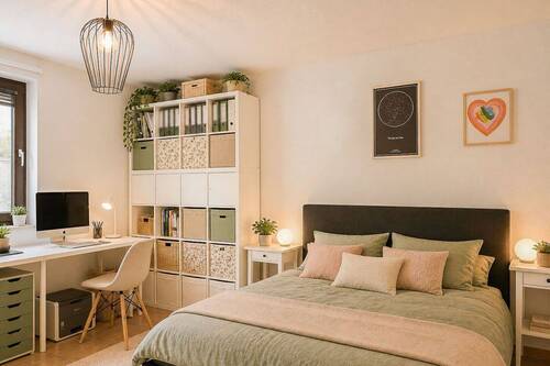 Schlafzimmer_gestagt - Etagenwohnung mit 105,70 m&sup2; in Augsburg zum Kaufen