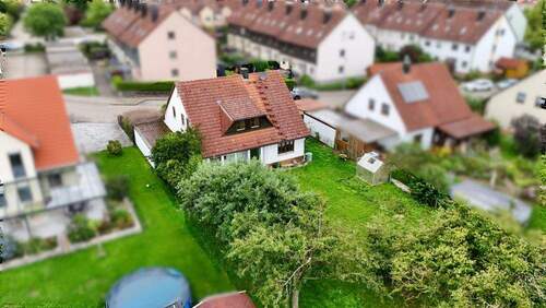 Luftbild - Familientraum auf Ortsrand von Lichtenau