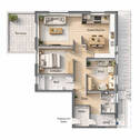 Grundriss Wohnung 1 - 