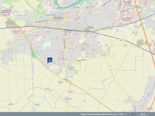 Bild aus Kartenansicht - 1 Zimmer Mehrfamilienhaus, Wohnhaus zum Kaufen in Straubing