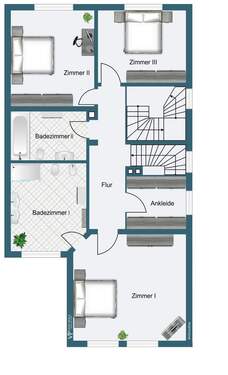1. Obergeschoss WHG 1 - 
