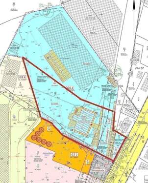 Lageplan Grundstück GS 3 li Tf rot markiert.jpg - Grundstück in Stralsund