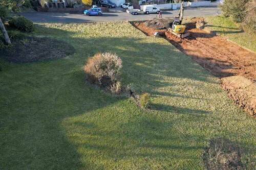 03_Baugrundstück_Waldrand_Linsengericht_Grossenhaussen-Vogelperspektive - Grundstück zum Kaufen in Linsengericht