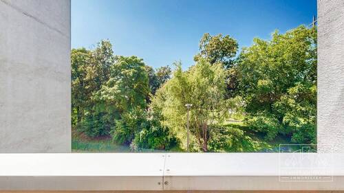 Blick vom Balkon ins Grüne - 