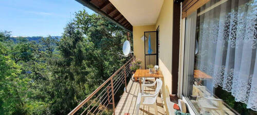 Balkonblick Wald.jpg - 3 Zimmer Etagenwohnung in Idar-Oberstein