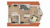 Dachgeschoss-Grundriss zur Illustration - 
