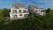 Südansicht - Mit Wärmepumpe und Solar - Sonderpreis! Die ersten drei Käufer sparen 10% ! 38 m² Terrasse mit Blick über Weinreben bis Belvedere - familientauglich