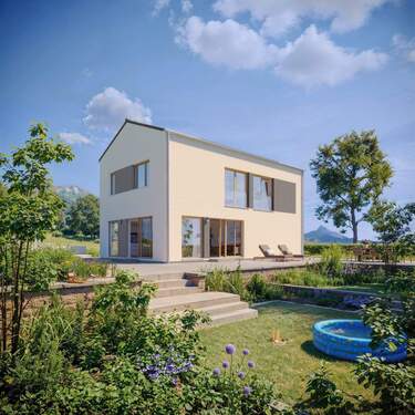 Beispielbebauung Sunshine155 - Kettenhaus auf realem Bauplatz: Platz für die Familie, naturnah!