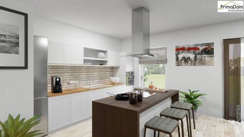 Küche mit Zugang zur Terrasse - 