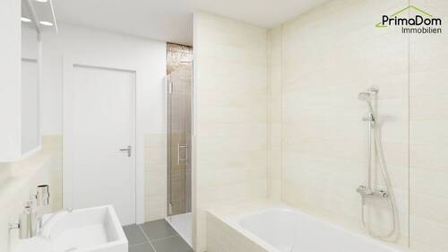 Bad mit Badewanne und Dusche - 