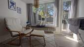 Wohnzimmer mit Ausgang Terrasse - Etagenwohnung in Bremen zur Miete