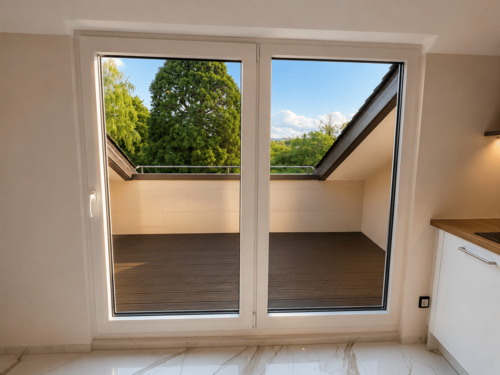 Zugang zum Balkon von der Küche - 3 Zimmer Etagenwohnung in Aach