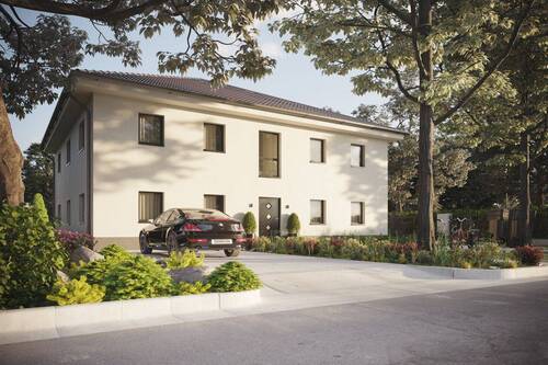 Beispiel Haus (Straßenseite) - Moderne Neubau-Maisonettewohnung am Feld in Panketal - Inkl. hochwertiger Ausstattung & Grundstück